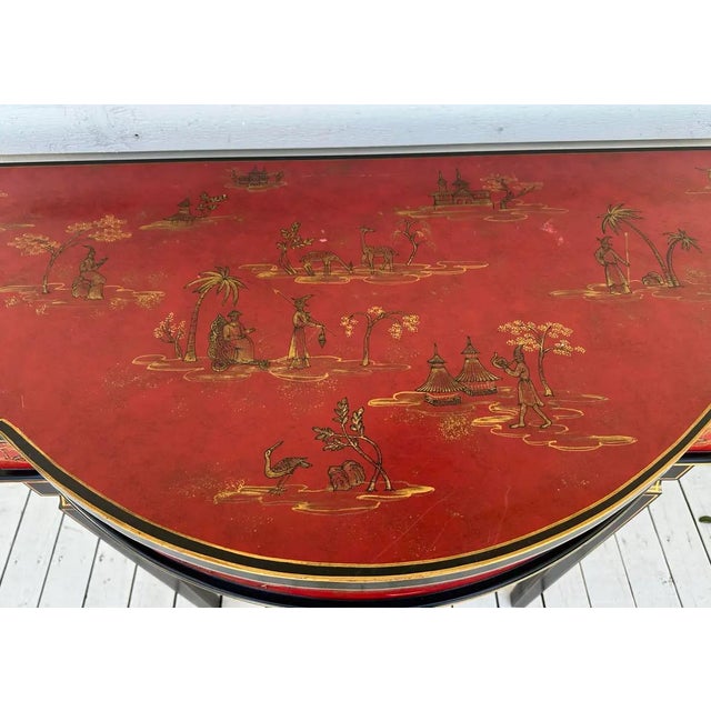 This is a lovely lacquered console table by Sarreid, known for high-quality, handcrafted furniture sourced from all over...