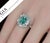 GIA certified 2.53CTS diamond and emerald solid 18K white gold ring. This elegant cocktail / engagement ring features a...