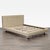 This Crate & Barrel bed frame features a stylish beige upholstered finish with a modern tufted headboard. The sturdy...
