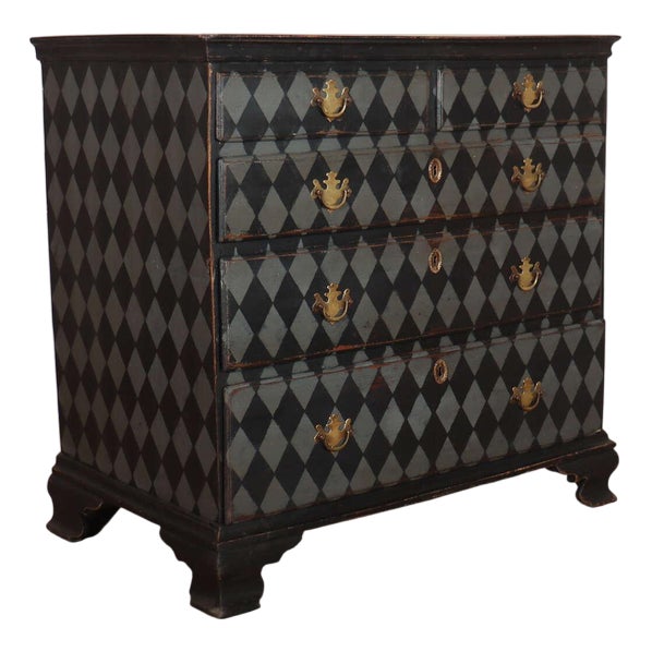 English Painted Chest of Drawers For Sale