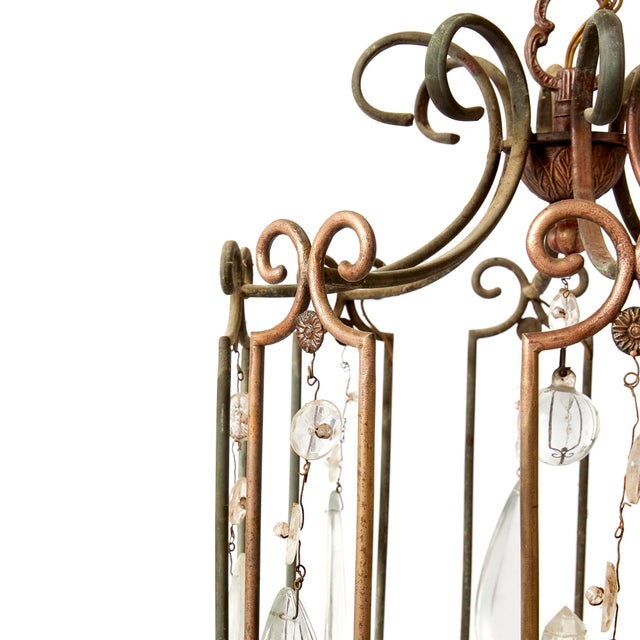 Vintage Hall Chandelier, 1940s, in Good conditions. Designed 1920 to 1949 Up to 250V (Europe/UK Standard).The wiring of...