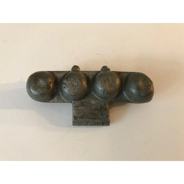 American Antique #340 Fruit Hinged Pewter Ice Cream Mold For Sale - Image 3 of 10