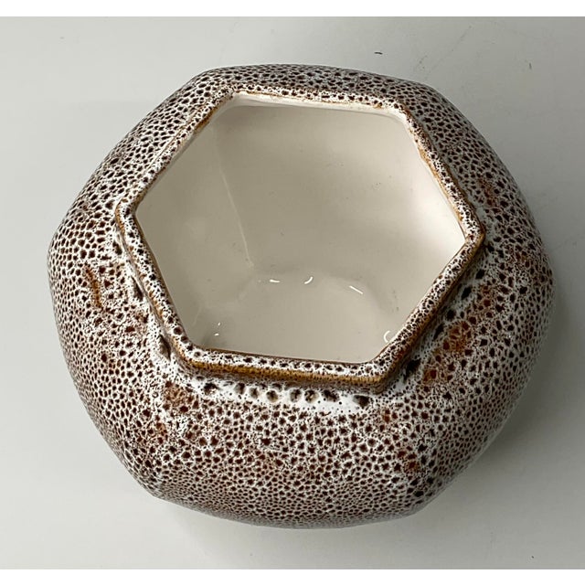 White Hexagonal Lidded Ginger Jar For Sale - Image 8 of 12