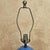 Vintage Blue Porcelain Urn Lamp With Brass Base - Hollywood Regency For Sale - Image 9 of 18