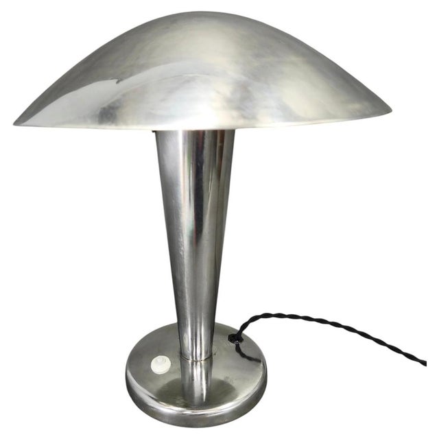 Bauhaus Chrome Table Lamp with Adjustable Shade, 1930s For Sale - Image 10 of 10