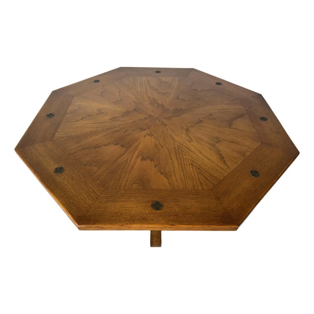 Mid-Century Drexel “Esperanto” Walnut Octagonal Coffee Table For Sale