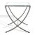 Metal Debbie Square Metal Accent Table in Silver with Glass Top For Sale - Image 7 of 8