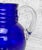 Blue Mid-Century Blue Art Glass Round Ewer Pitcher For Sale - Image 8 of 10