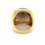 Contemporary Mid 20th Century Lalla & Rossana 18k Yellow Gold Smoky Quartz Wide Ring - Size 7.5 For Sale - Image 3 of 6