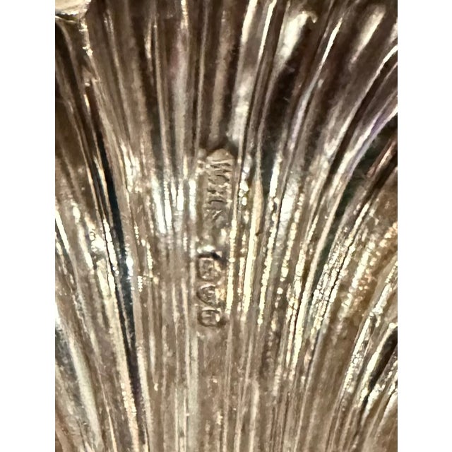 William Hutton & Sons Late 19th Century Victorian English Sterling Silver Petite Bowl in Charming Oneida Shell Shape For Sale - Image 4 of 6