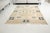 1950s Vintage Turkish Area Rug, 9'0" X 6'6" Hand-Knotted Geometric Oushak Carpet, Cream and Blue Decorative Wool and Cotton Blend Rug For Sale - Image 5 of 10