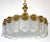 Brass and Glass 4-Light Chandelier from Kaiser-Leuchten, 1940s For Sale - Image 10 of 10