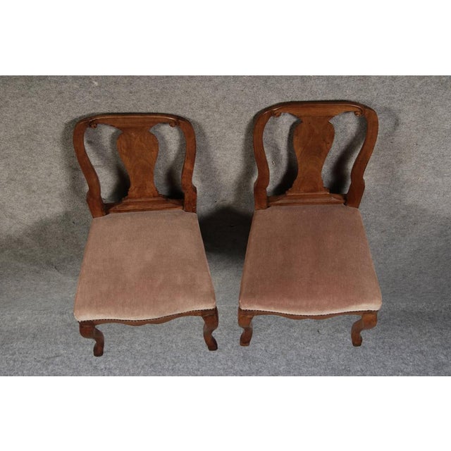 Antique Baroque Chairs in Walnut, 1800, Set of 2 For Sale - Image 17 of 18
