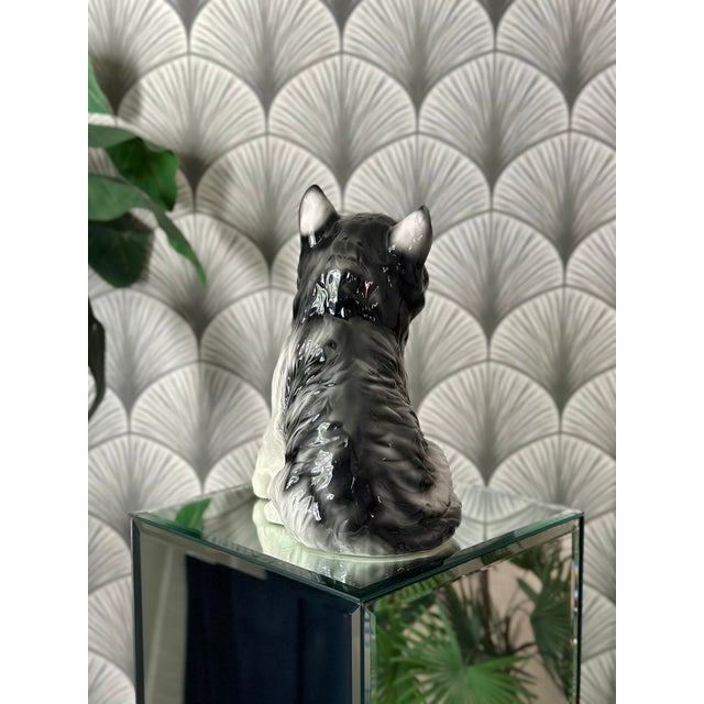 Late 20th Century Vintage Italian Husky Puppy Dog Ceramic Figure Statue Sculpture For Sale - Image 4 of 9