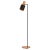 Floor Lamp in Black Lacquered Metal, Copper and Teak by Jo Hammerborg, 1950s For Sale