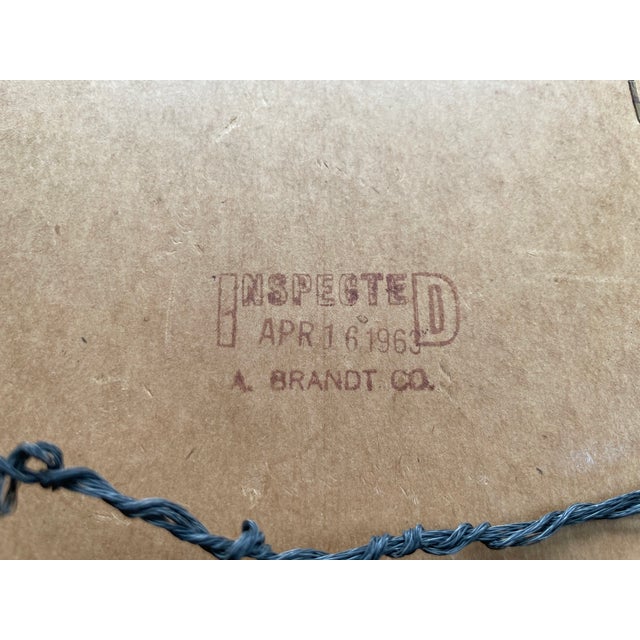 Wood Vintage 1963 A. Brandt Ranch Oak Small Mirror For Sale - Image 7 of 9