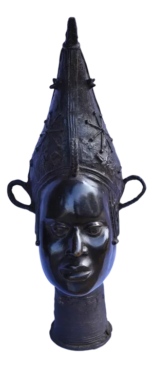 Ife Bini / Edo Artist, Head of Queen Mother, Pre-1800, Bronze