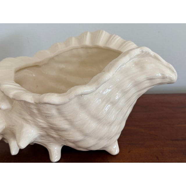 Ceramic Large Ceramic Conch Shell For Sale - Image 7 of 10