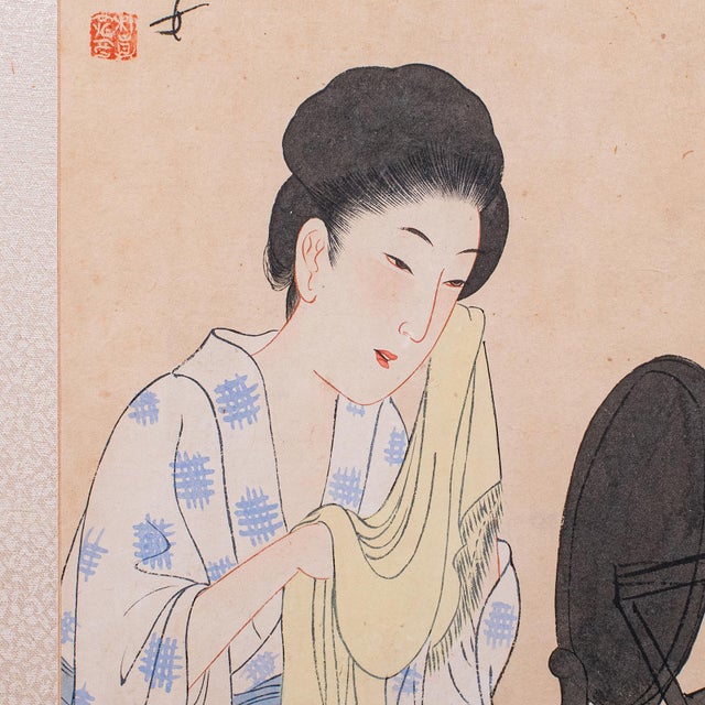 1900 - 1909 Antique Figural Woodblock Print, Japanese Art, Framed, Meiji, Yoshu Chikanobu For Sale - Image 5 of 8