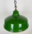 1960s Industrial British Green Enamel Factory Pendant Lamp, 1960s For Sale - Image 5 of 15