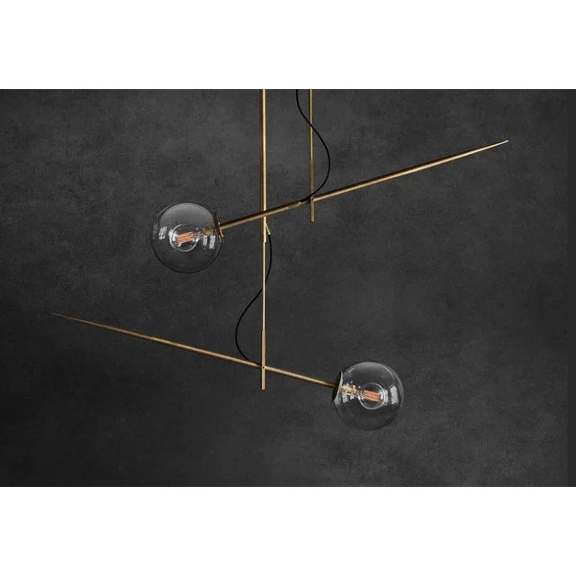 Black Hasta Brass Hanging Lamp by Jan Garncarek For Sale - Image 8 of 12