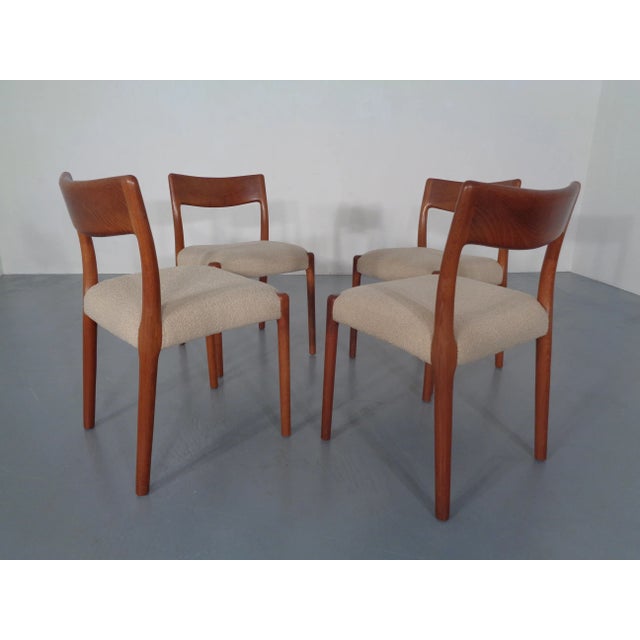 Mid-Century Modern Danish Solid Teak Dining Chairs, 1960s, Set of 4 For Sale - Image 3 of 17
