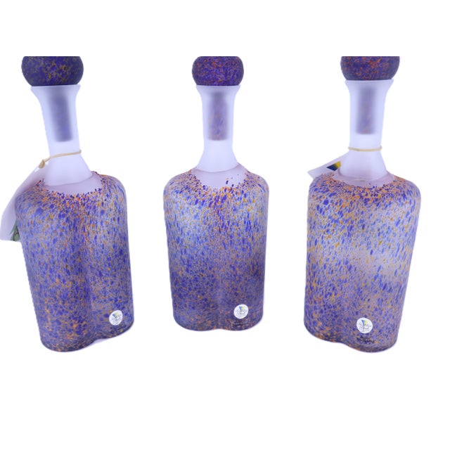 Mid-Century Modern Renate Stock for Kosta Boda Sweden Sea Glasbruk Art Glass Bottle For Sale - Image 3 of 12