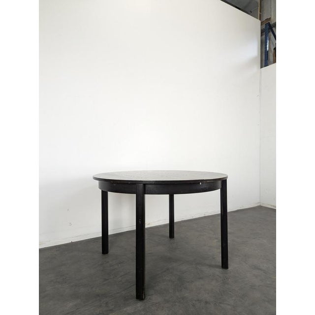 Wood Modern Black-Stained Oak Table For Sale - Image 7 of 11