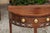 Mid 19th Century English 1860s Oak Demilune Table with Drawer, Tapered Legs and Pierced Motifs For Sale - Image 5 of 10