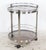 Mid 20th Century European Nickeled Steel Round Tinted Glass Bar Cart For Sale - Image 4 of 9