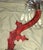 French 19th Century French Art Nouveau Red Art Glass/ Crystal Gilt Bronze Candle Wall Sconces Attrib. Baccarat True Left and Right Form For Sale - Image 3 of 18
