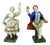 19th Century Rococo Porcelain Masks of Comedy Puppets by Ginori Doccia, Italy, Set of 2 For Sale