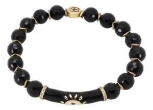 Black Onyx Stone Evil Eye Protection Beaded Bracelet