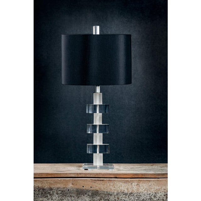 Karl Springer LTD 1970s Mid-Century Modern Karl Springer Style Lucite Lamps, a Pair For Sale - Image 4 of 10