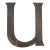Vintage 8.812 In. Cast Brass Sign Letter U For Sale