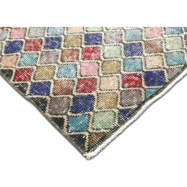 Mid-Century Modern 1960s Turkish Mid-Century-Modern Rug For Sale - Image 3 of 5