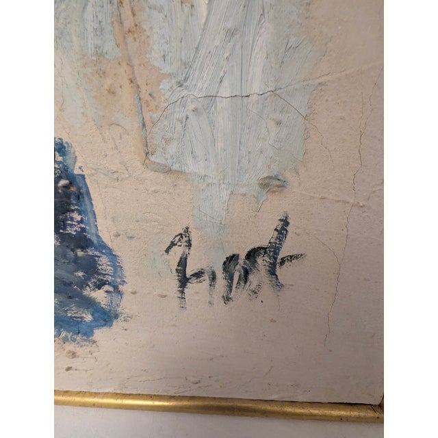 Paint 1980s Expressionist Oil Impasto Floral Still Life For Sale - Image 7 of 10