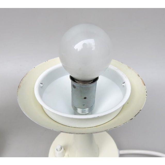Small Space Age Table Lights in Beige and White, 1970s, Set of 2 For Sale - Image 13 of 18
