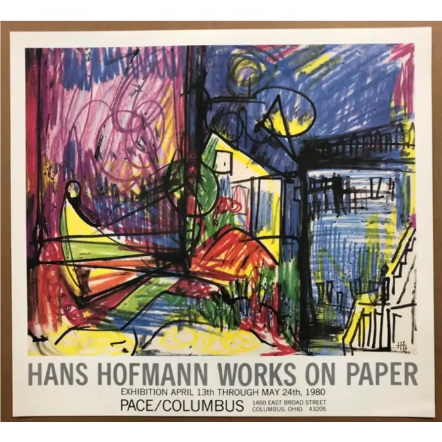 Hans Hofmann (1880 - 1966) works on paper exhibition lithograph. The watercolor and drawing show was at Pace/Columbus in...