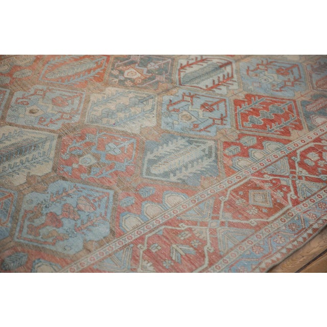 Ruby Red Vintage Distressed Bakhtiari Rug Runner - 5'2" x 9'11" For Sale - Image 8 of 14