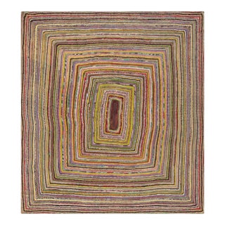 1930s American Braided Carpet ( 8' x 8' - 245 x 245 ) For Sale