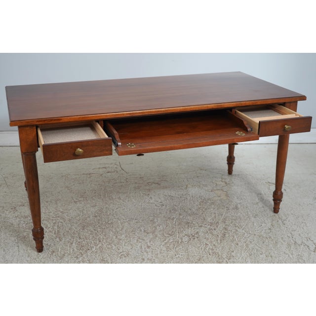 Traditional Bernhardt Martha Stewart Cherry 3 Drawer Desk For Sale - Image 3 of 18