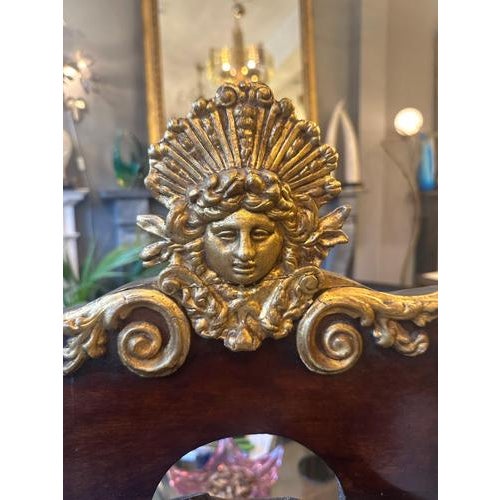 Large Antique English Regency Elaborately Carved Giltwood Mirror, 1820 For Sale - Image 6 of 13