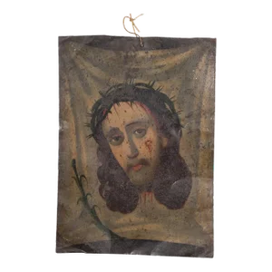 19th C. Mexican Retablo "Veronica's Veil" C.1880