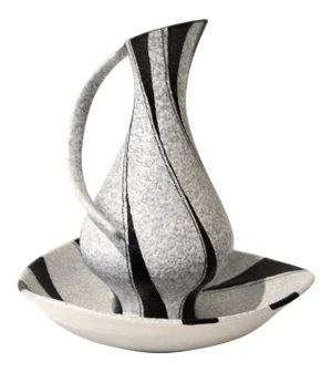 1960s Gouda Holland Ceramic Pitcher and Bowl