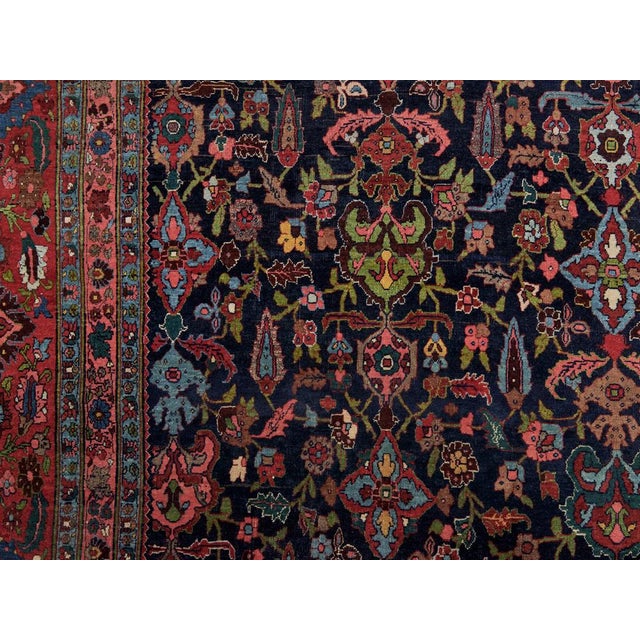 Brown Antique Middle Eastern Mashad Rug, 1890s For Sale - Image 8 of 9