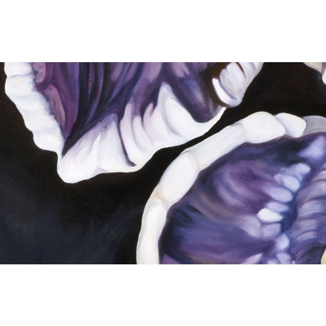 2000s "Zebra Iris" Large Gallery Wrapped Oil Painting by Judith Moore For Sale In Saint Louis - Image 6 of 9