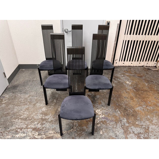 Late 20th Century Pietro Costantini for Ello Furniture Italian Dining Chairs, Vintage Set of Six For Sale - Image 5 of 12