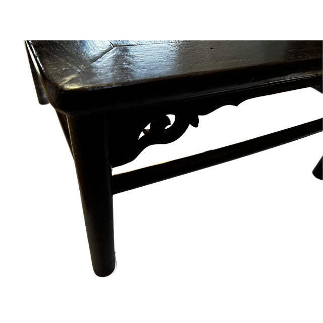 Antique Chinese Square Black Lacquer Coffee Table For Sale In Chicago - Image 6 of 12
