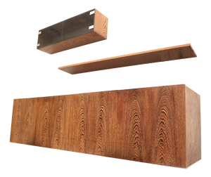 Vintage Wenge Wall-Mounted Sideboard by Banz Bord, 1970s